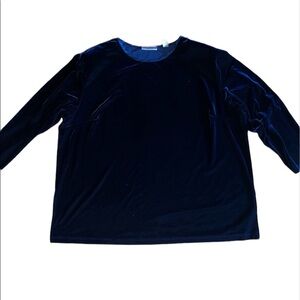 Velour like plus size vintage Amanda smith top